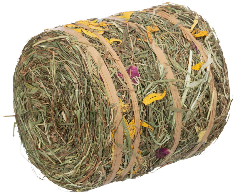 Large Hay roll with flowers