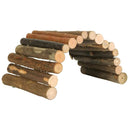 – Arched View
Natural wooden stick bridge bent into an arch on a white background.