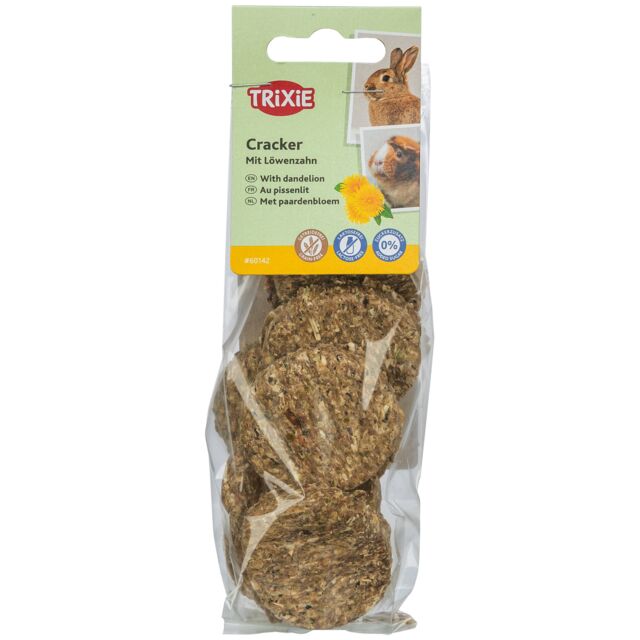 Cute Dandelion chew treat for rabbits and small pets. Crunchy nibble snack that supports natural tooth wear.