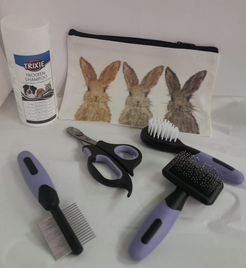 Grooming kit-5 piece with bunny case