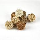 Another view of the eight natural play balls in the Rosewood Nature Fun Balls pack