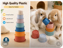 8pc Rabbit Stacking Cups – Foraging & Enrichment Toy